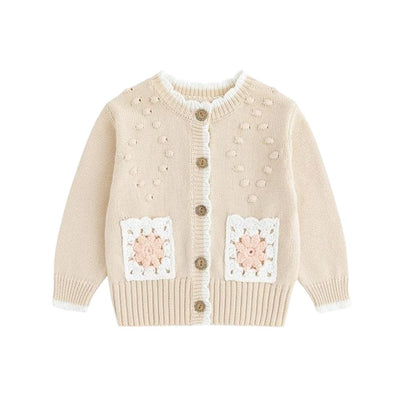 Henia Soft Knit Floral Cardigan for Kids