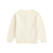 Henia Girls Floral Knit Cardigan Sweater