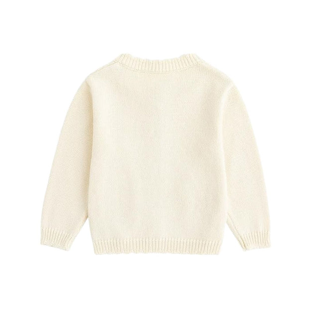 Henia Girls Floral Knit Cardigan Sweater