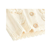Henia Girls Floral Knit Cardigan Sweater